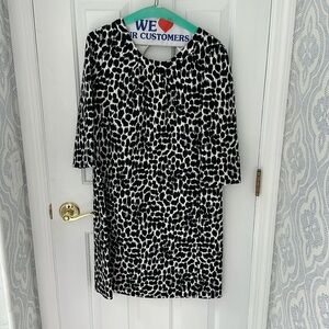 Kate Spade black and white animal print dress, size 8